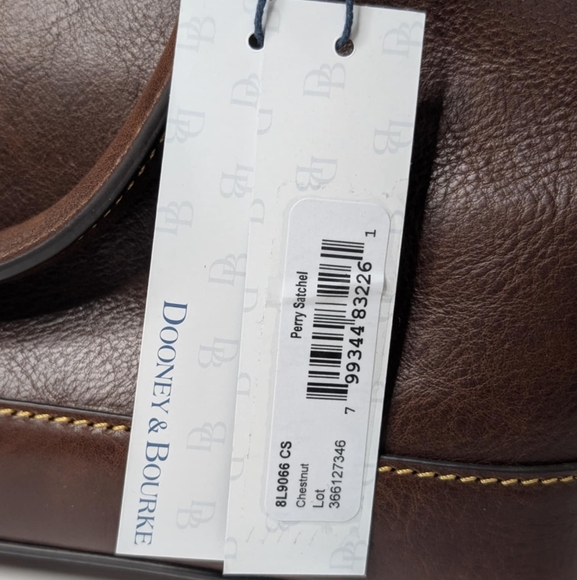 Dooney Bourke Handbag Perry Chestnut Florentine Leather Satchel Tote W/ Dust Bag - Picture 9 of 9